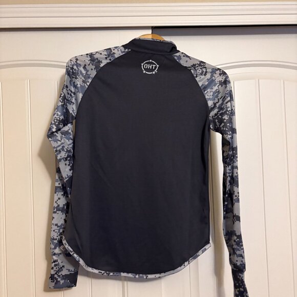 Syracuse Orange OHT 1/4 Zip Sweatshirt Womens Small Colosseum Camo 'Cuse - Picture 3 of 3